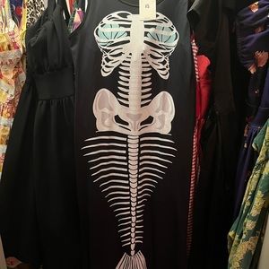 Mermaid skeleton body con dress size XL